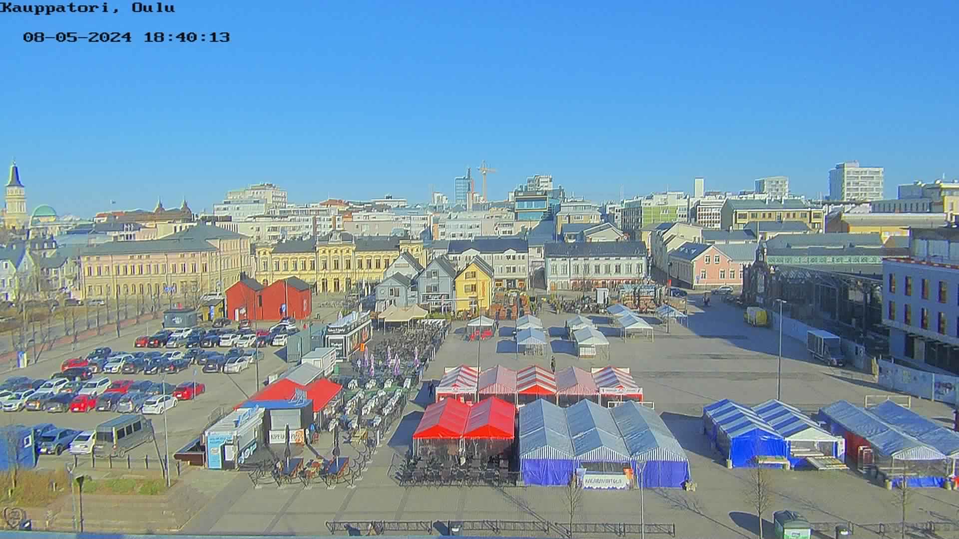 The Market Square webcam, Oulu, Finland