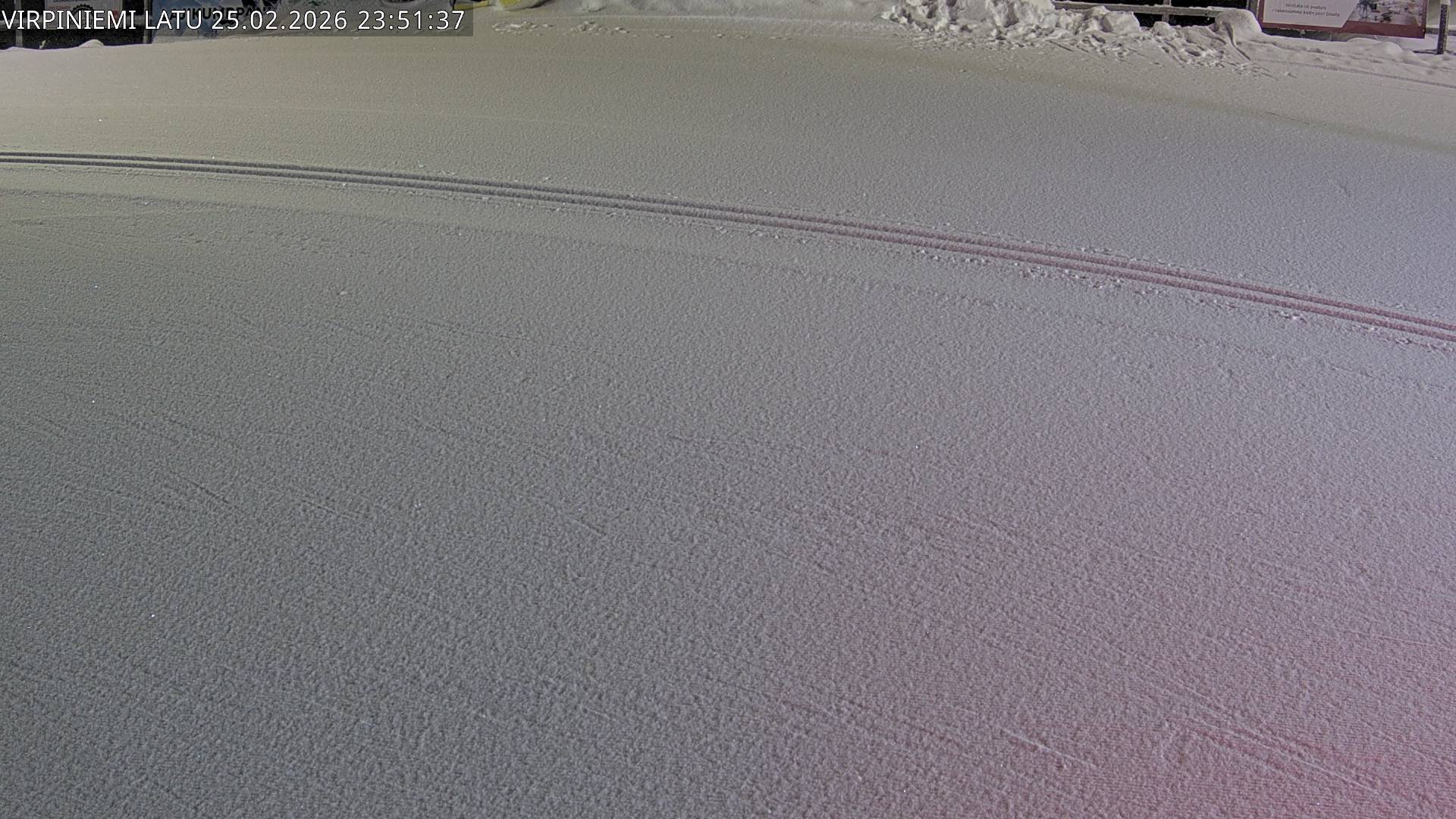 Näyttää ladunhoitotilanteen Virpiniemestä